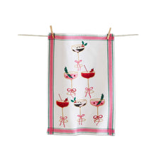 Holiday Cocktail Tower Dishtowel TAG