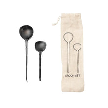 Horn Spoons, Set of 2 in Printed Drawstring Bag, [product_price]- Greenhouse Home
