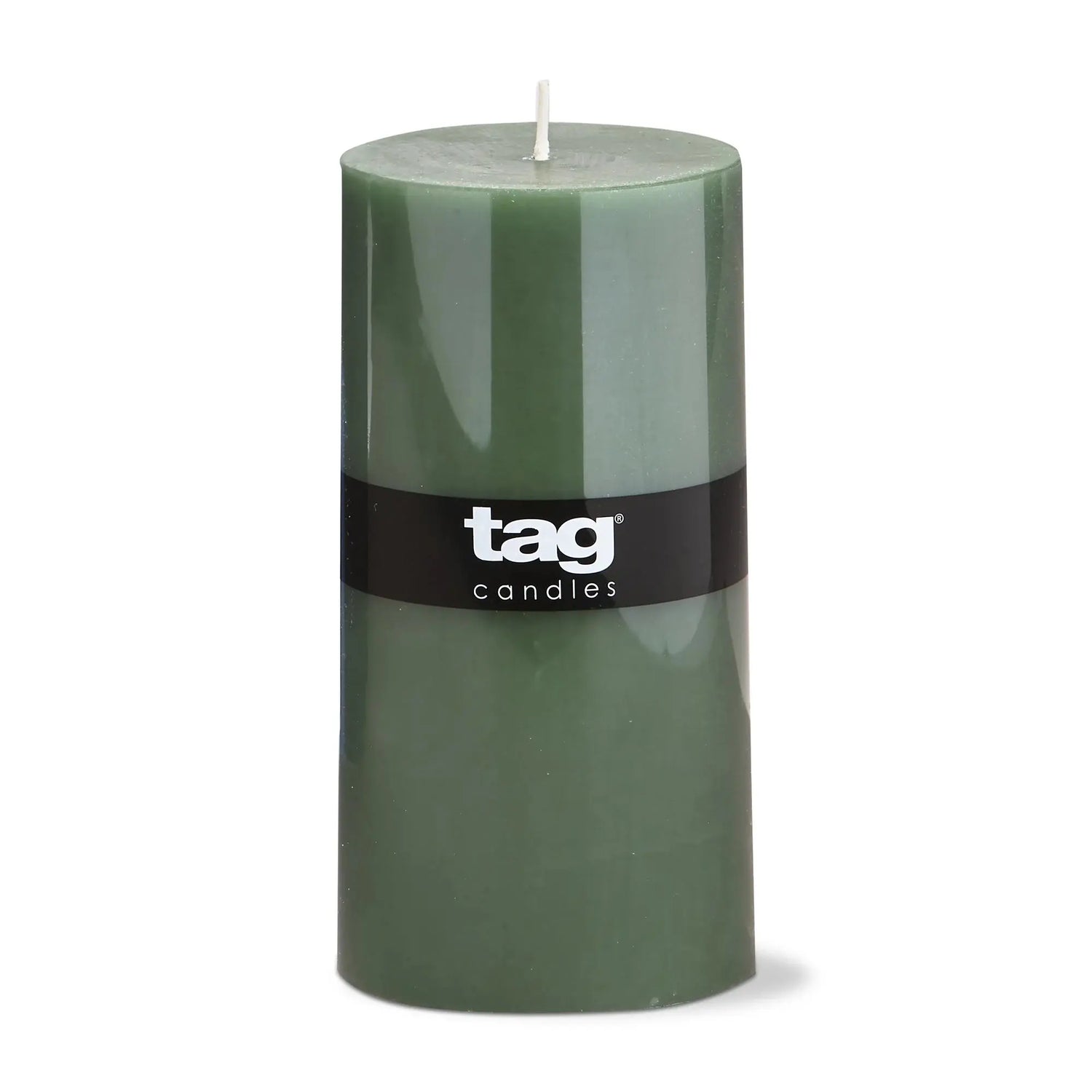 Hunter Green Color Studio Pillar Candle TAG