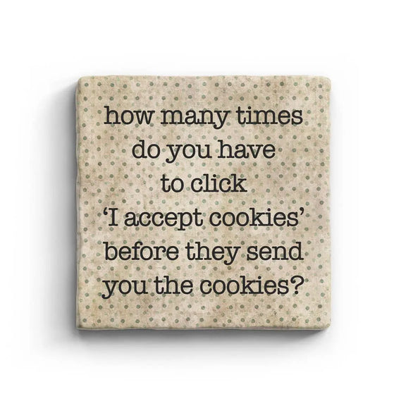 I Accept Cookies - Marble Coaster, [product_price]- Greenhouse Home