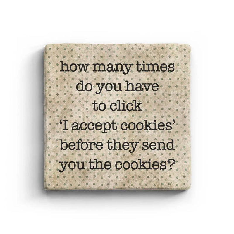 I Accept Cookies - Marble Coaster, [product_price]- Greenhouse Home