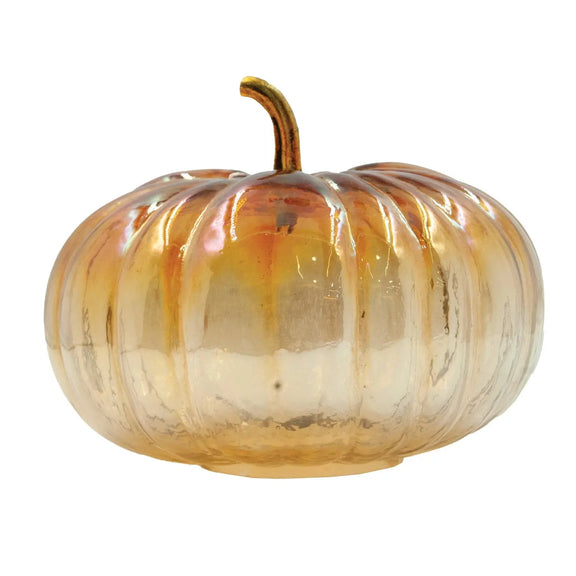 Iridescent Glass Pumpkin Greenhouse Home