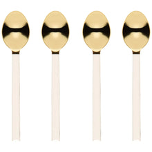 Ivory/Gold Dessert Spoons, Set of 4 Danica Heirloom