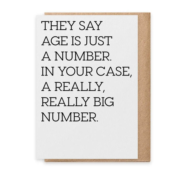 Just a Number - Greeting Card, [product_price]- Greenhouse Home