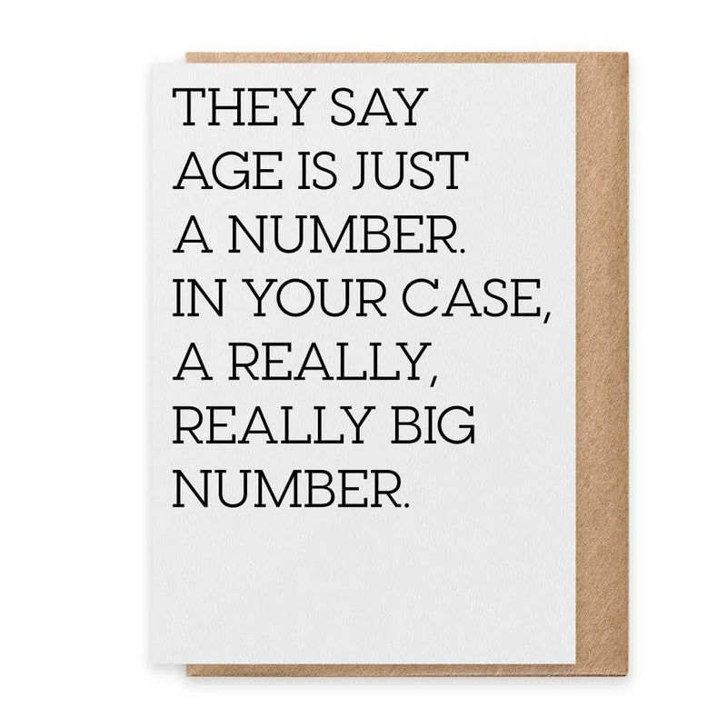 Just a Number - Greeting Card, [product_price]- Greenhouse Home