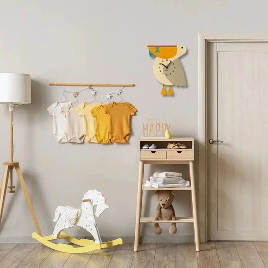 Cleo Chicken Pendulum Clock - Popclox Modern Moose, LLC