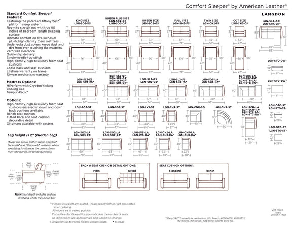 Langdon Sleeper Sofa, [product_price]- Greenhouse Home