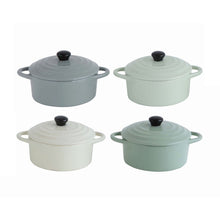 Mini Stoneware Bakers w/Lids, Assorted Colors - Greenhouse Home
