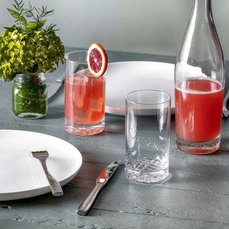 Lucca Faceted Polished Stainless Flatware, Set of 5, [product_price]- Greenhouse Home