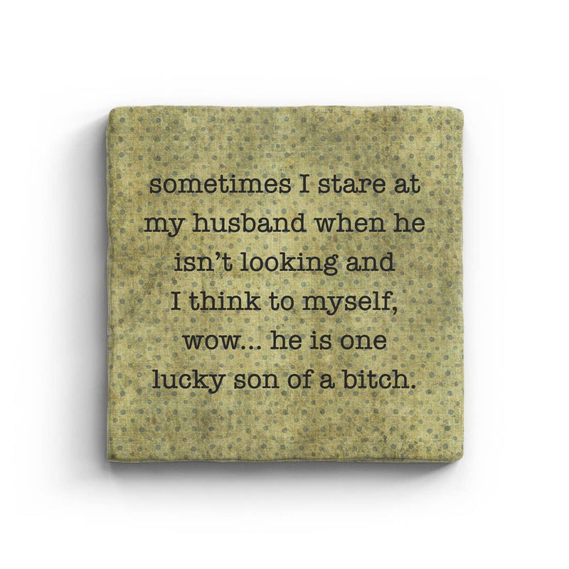 Lucky SOB - Marble Coaster Paisley & Parsley