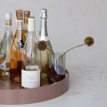 MDF Round Lacquered Tray with Handles Greenhouse Home