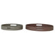 MDF Round Lacquered Tray with Handles Greenhouse Home