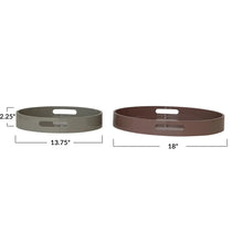 MDF Round Lacquered Tray with Handles Greenhouse Home