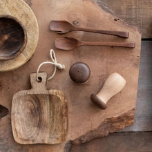 Mango Wood Salad Servers, Walnut Finish, [product_price]- Greenhouse Home