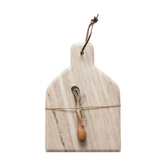 Marble Cheese Cutting Board w/Knife Greenhouse Home