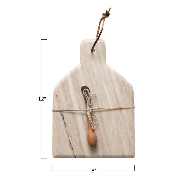 Marble Cheese Cutting Board w/Knife Greenhouse Home