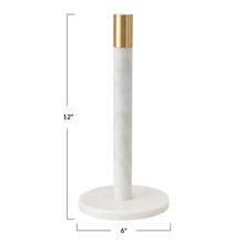 Marble Towel Holder with Brass Top, [product_price]- Greenhouse Home