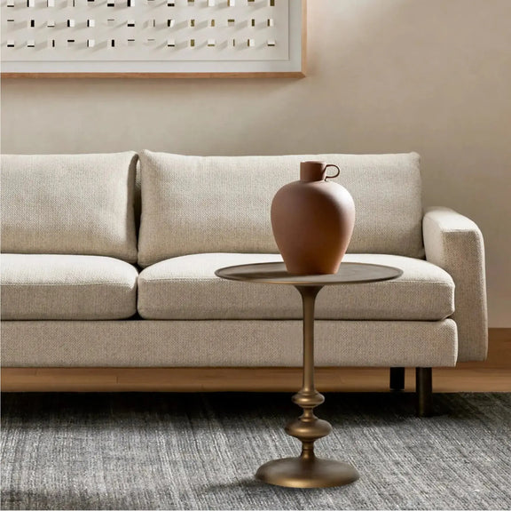 Marlow Matchstick Pedestal Table Four Hands