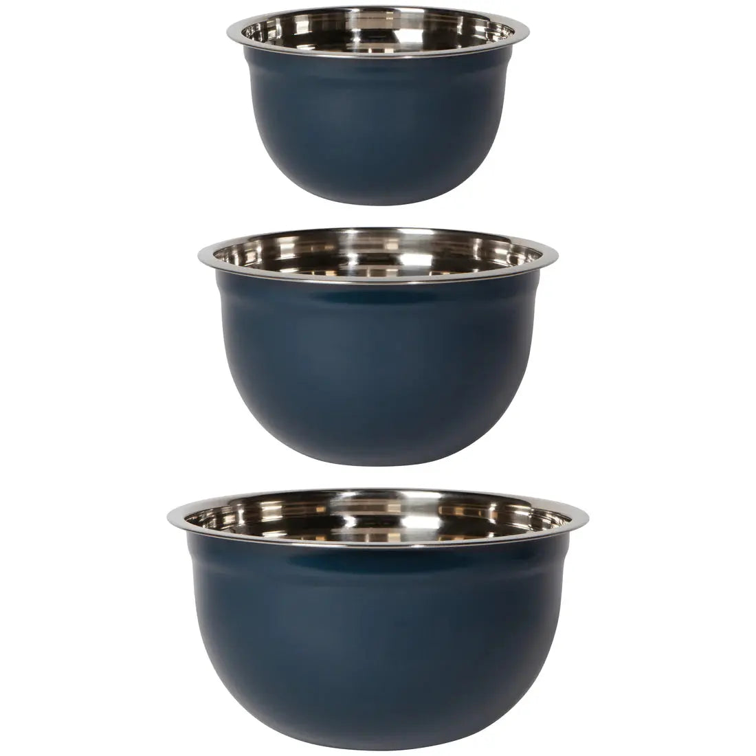 Matte Steel Nesting Mixing Bowls, Set of 3, [product_price]- Greenhouse Home