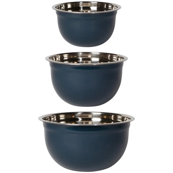 Matte Steel Nesting Mixing Bowls, Set of 3, [product_price]- Greenhouse Home