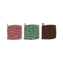 Melange Cotton Crocheted Pot Holder Greenhouse Home