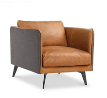 Messina Leather Arm Chair Cognac