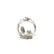 Metal Leaves & Pinecones Wreath Shaped Taper Holder