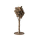 Metal Taper Holder with Wire Clusters, Antique Brass Finish Greenhouse Home