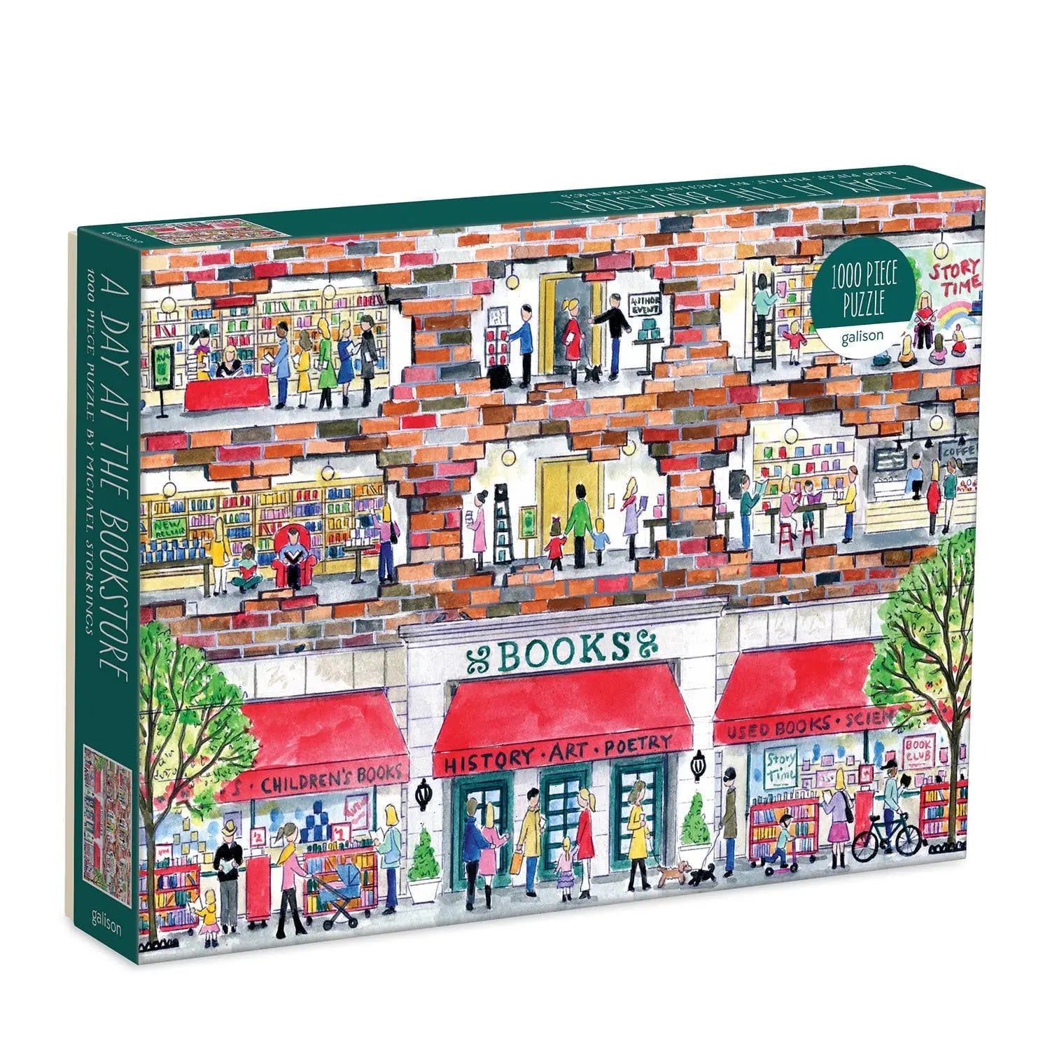Michael Storrings A Day at the Bookstore 1000 Piece Puzzle Chronicle Books