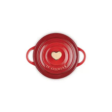 Mini Round 8 oz. Cocotte With Heart Gold Knob Le Creuset