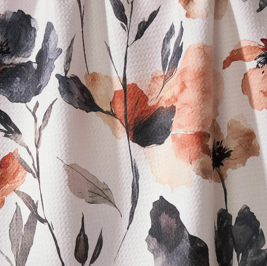 Moody Poppy Tea Towel Geometry