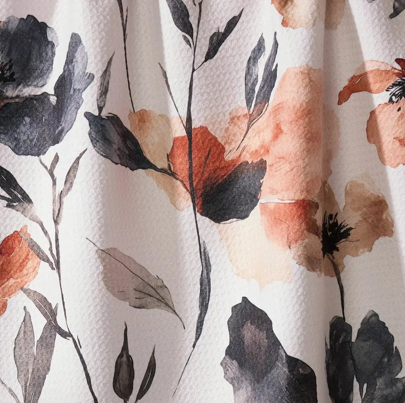 Moody Poppy Tea Towel Geometry