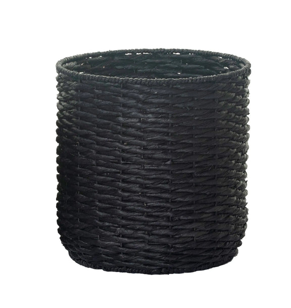 Napili Collection Black Water Hyacinth Basket: Small Replica Plants and Decor