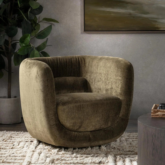 Nico Upholstered Swivel Chair Classic Home