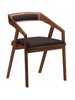 Padma Dining Chair - Black + Walnut - Greenhouse Home