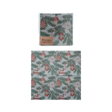 Paper Cocktail Napkins with Holiday Pattern (50 Folded Pieces) ©