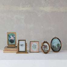 Pewter + Glass Photo Frame with Art Greenhouse Home