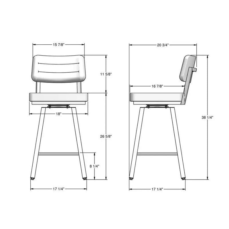 Phoebe Upholstered Swivel Stool Amisco