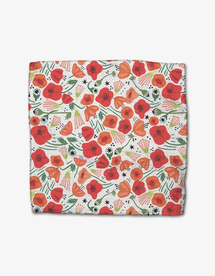 Poppy Power Dish Cloths, Set of 3 Geometry