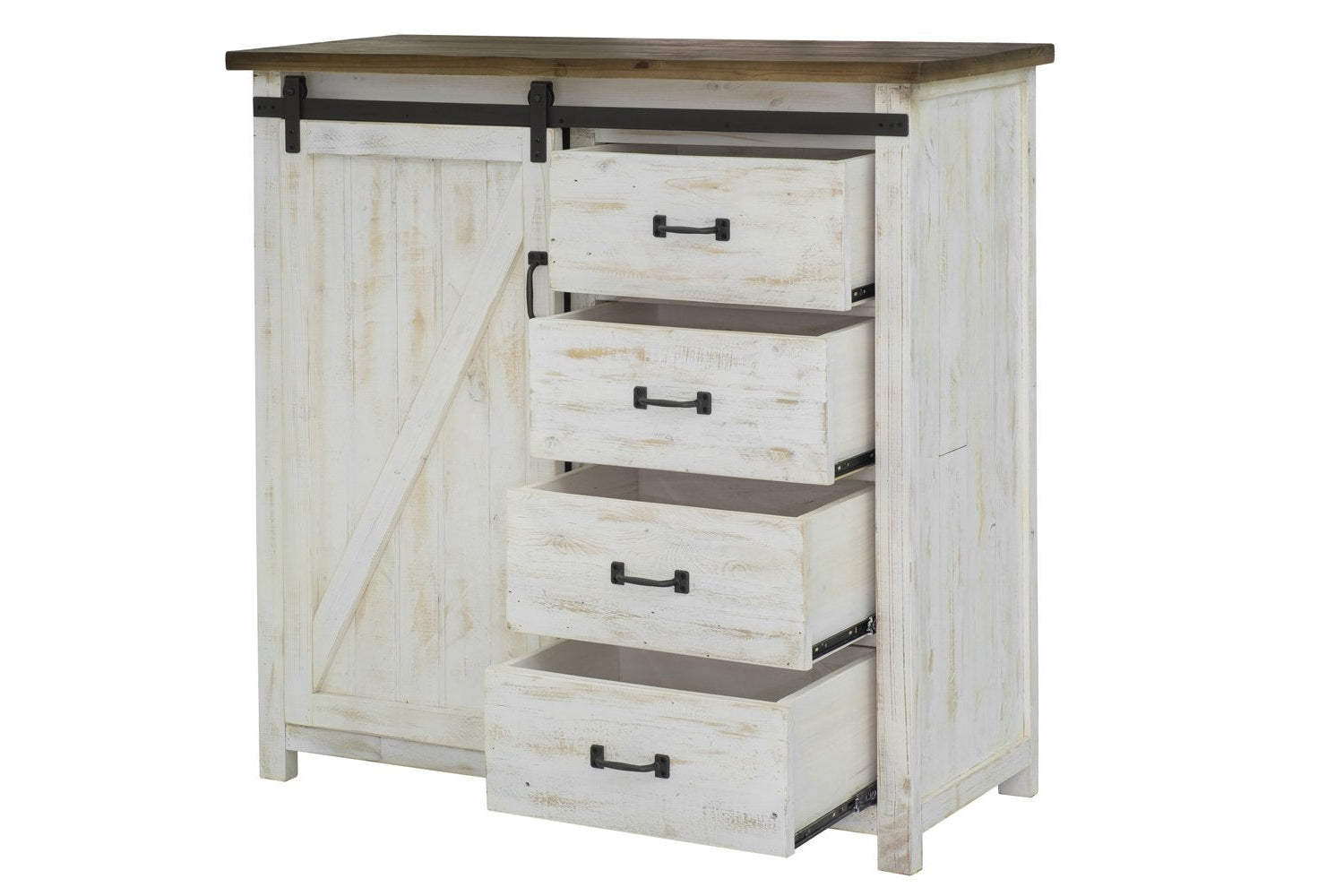 Provence 4 Door Chest with 1 Door - Greenhouse Home
