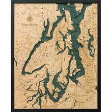 Puget Sound Nautical Wood Chart - Greenhouse Home