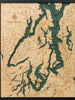 Puget Sound Nautical Wood Chart - Greenhouse Home