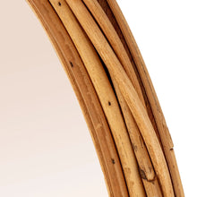 Rattan Framed Wall Mirror Greenhouse Home