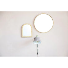 Rattan Wrapped Wood Framed Wall Mirror, [product_price]- Greenhouse Home