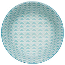 Red + Blue Leaf Geo Stamped Bowl, [product_price]- Greenhouse Home