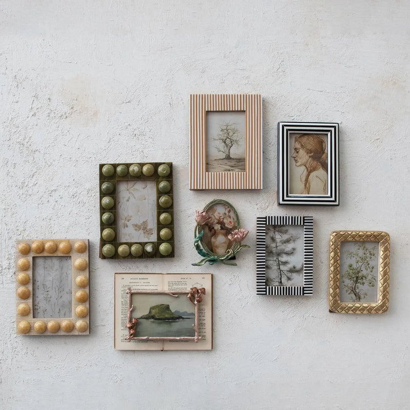 Resin Striped Photo Frame Greenhouse Home