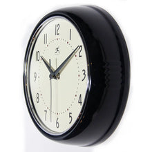 Retro Round Black Indoor Wall Clock 9.5 Inch, [product_price]- Greenhouse Home