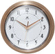 Retro Round Copper Indoor Wall Clock 9.5 Inch Infinity Instruments