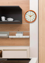 Retro Round Orange Indoor Wall Clock 9.5 Inch Infinity Instruments