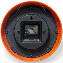 Retro Round Orange Indoor Wall Clock 9.5 Inch Infinity Instruments